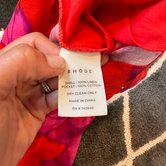 Rhode Linen Campbell Pants Scarlet Size 4 NWT - Picture 5 of 11